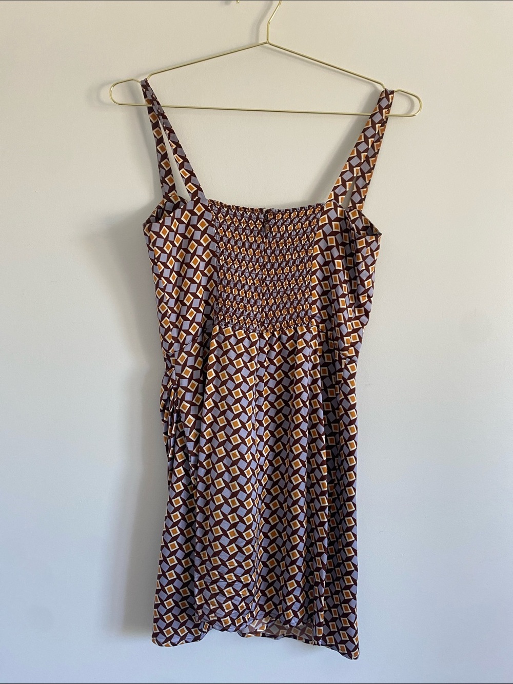 Reformation Fonda Silk Plaza Print Mini Dress | US 4 - Picture 9 of 10
